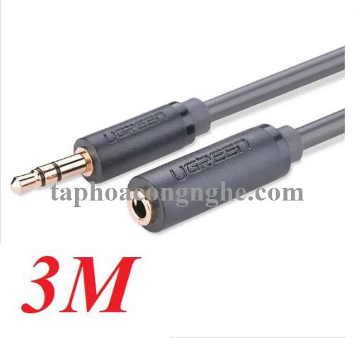 Ugreen 10785 3M màu Đen Cáp âm thanh 3.5mm nối dài AV124 30010785